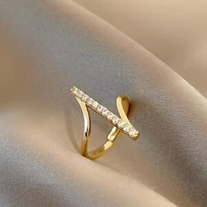 TRENDY Geometric Adjustable Ring for Women & Girls - Stylish for Daily & Party Wear | Color: J288