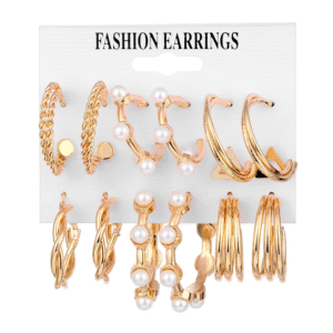 6 Pair Hoop Earrings Set for Fashion, Daily & Party Wear | CODE-178