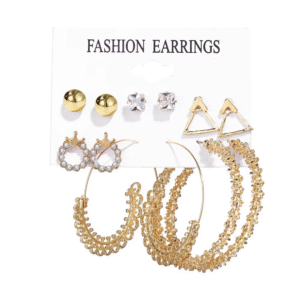 6 Pair Hoop Earrings Set for Fashion, Daily & Party Wear | CODE-133