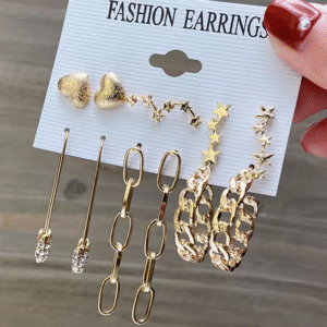 6 Pair Hoop Earrings Set for Fashion, Daily & Party Wear | CODE-150