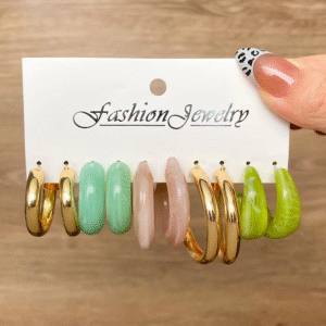 5 Pair Hoop Earrings Set for Fashion, Daily & Party Wear | CODE-173