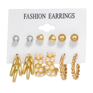 6 Pair Hoop Earrings Set for Fashion, Daily & Party Wear | CODE-137