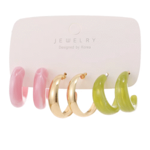 3 Pair Hoop Earrings Set for Fashion, Daily & Party Wear | CODE-20