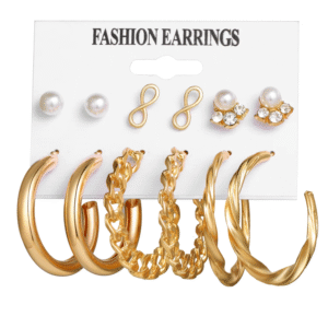 6 Pair Hoop Earrings Set for Fashion, Daily & Party Wear | CODE-121