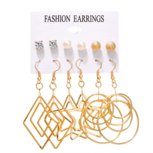 6 Pair Hoop Earrings Set for Fashion, Daily & Party Wear | CODE-108