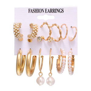 6 Pair Hoop Earrings Set for Fashion, Daily & Party Wear | CODE-153