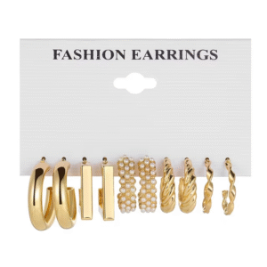5 Pair Hoop Earrings Set for Fashion, Daily & Party Wear | CODE-136